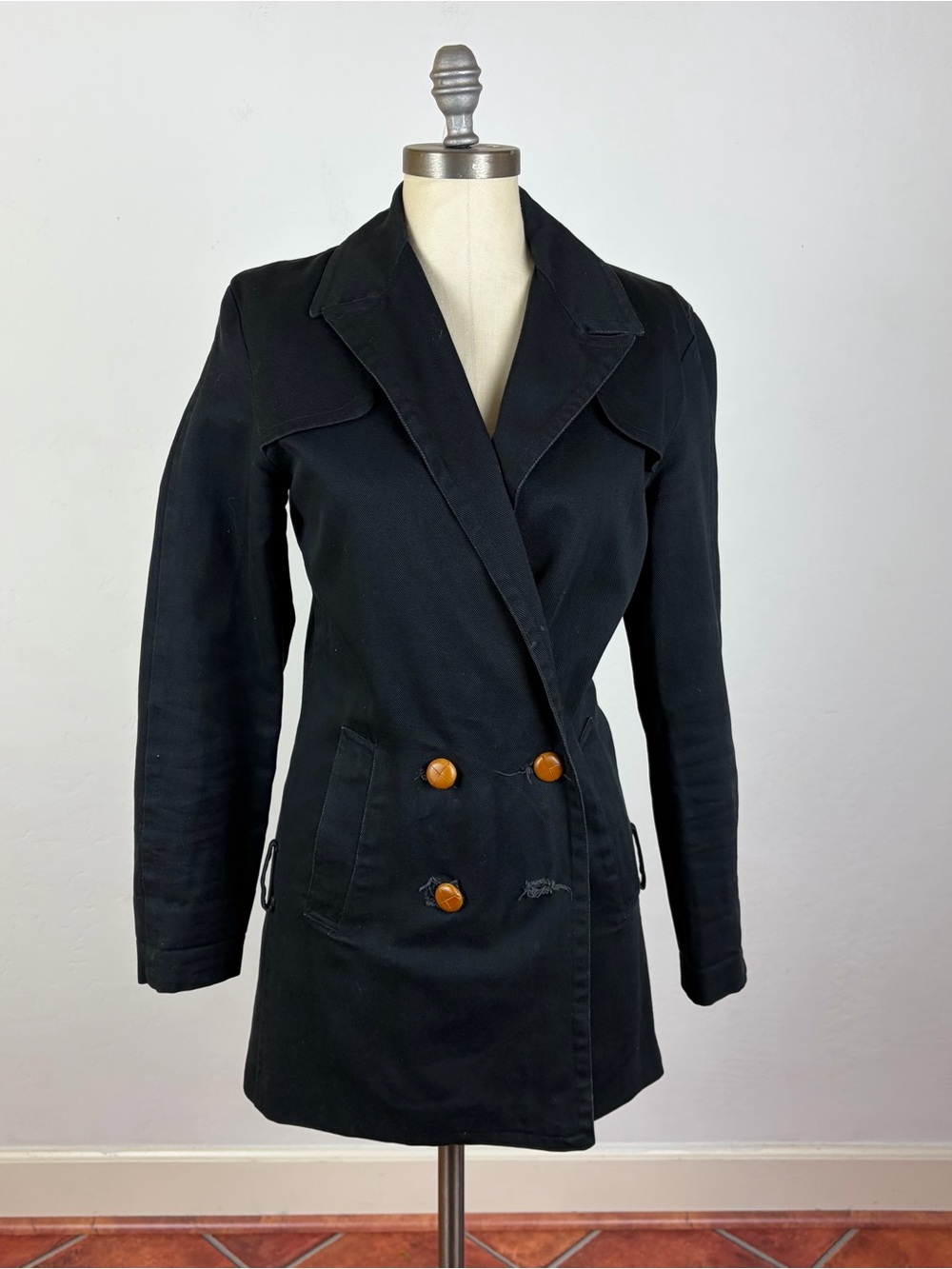 Opening Ceremony Black Pea Coat